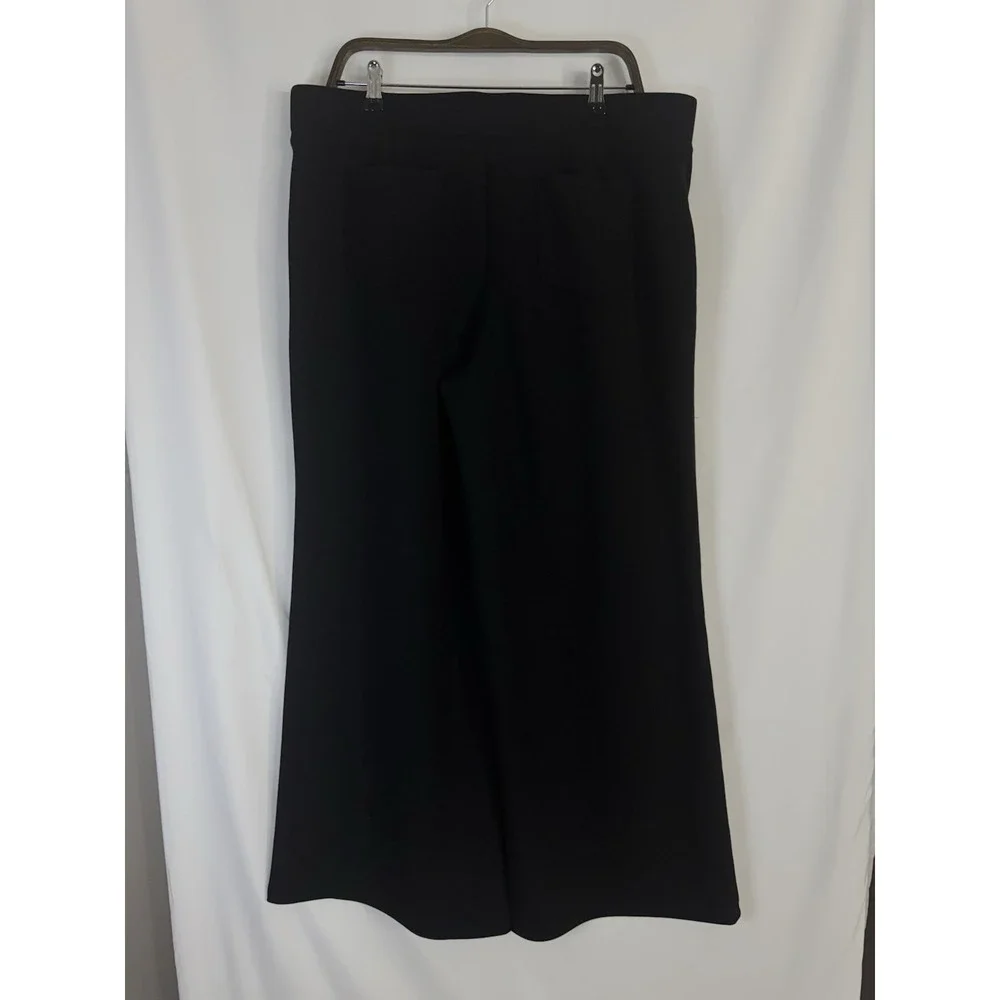 OGL Move Black Wide Leg Knit Pants NWT XL High Waist‎ Minimalist Stretch Lounge